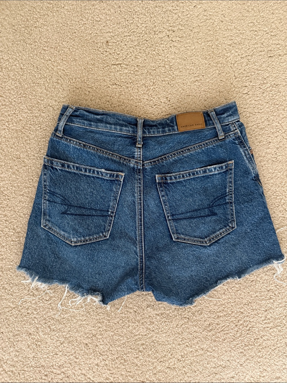 American Eagle Outfitters Dark Blue Denim Cutoff Shorts